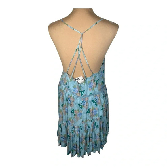 URBAN OUTFITTERS‎ Georgia Tiered Floral Loose Strappy Back Dress Medium NWT - Picture 5 of 7